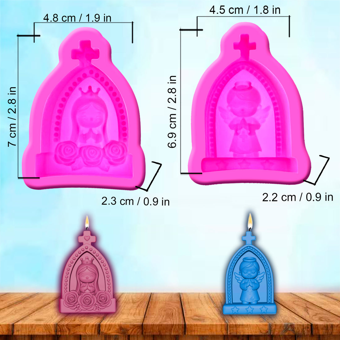 SET 3 moldes Virgenes