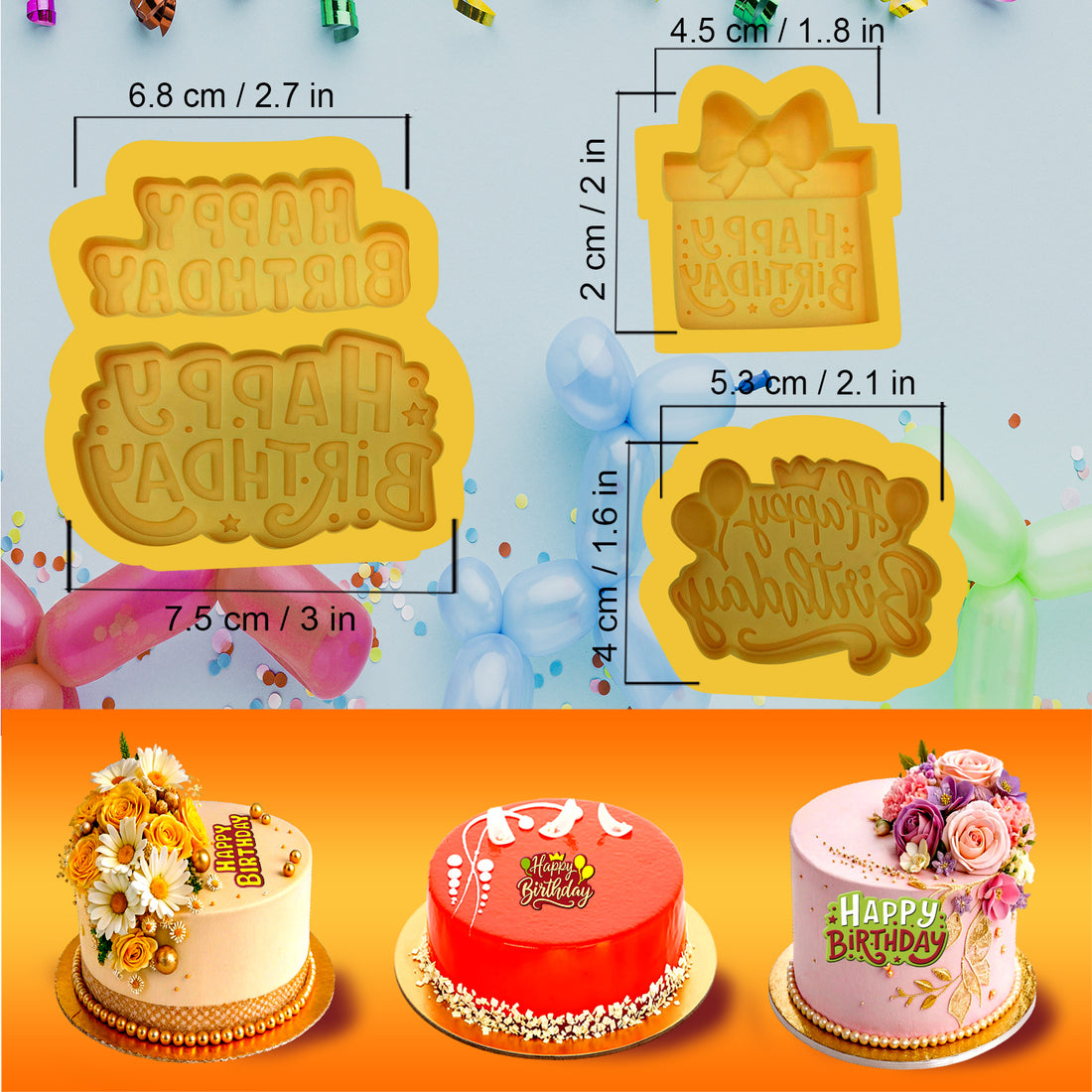 silicone mold christmas 3 pieces set