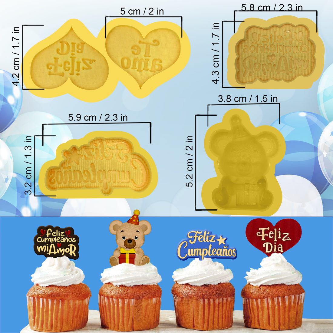 Chocolate mold SET I love you
