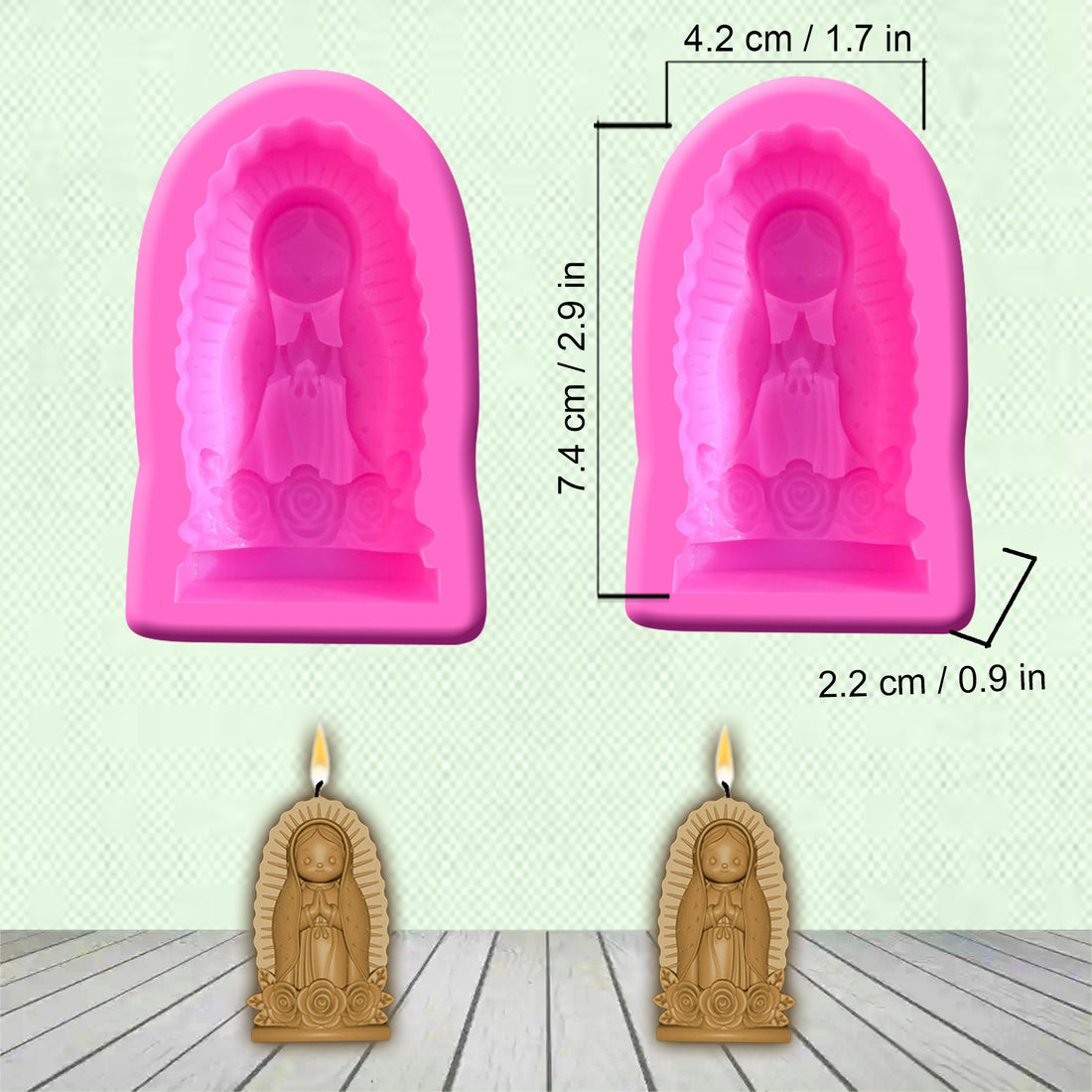 Virgen Guadalupe x2 piezas