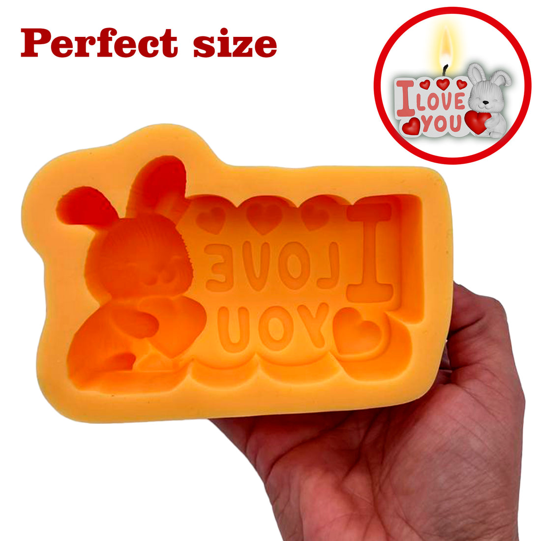 I love you candle mold