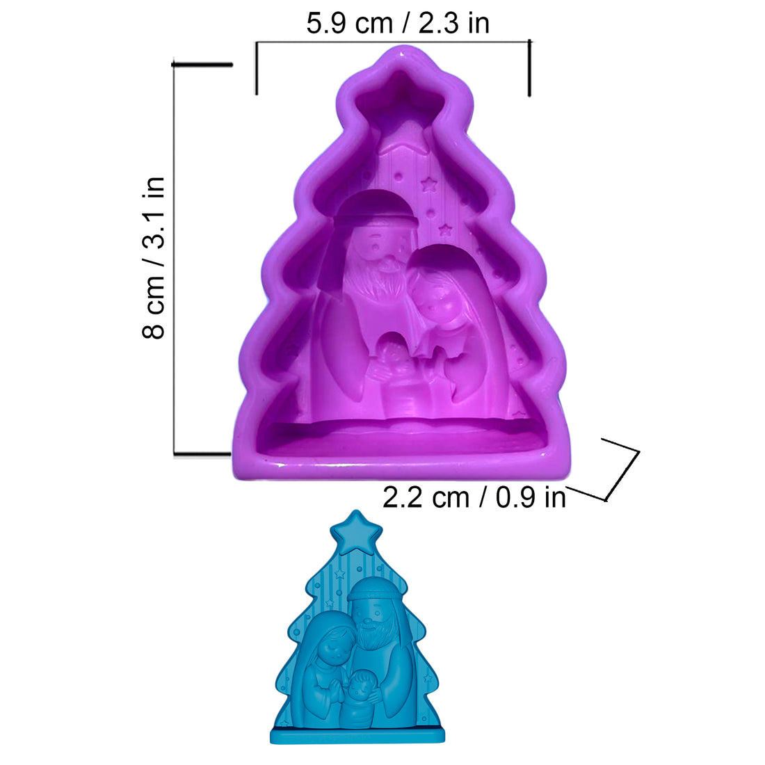 Mini pesebre arbol 8 cm