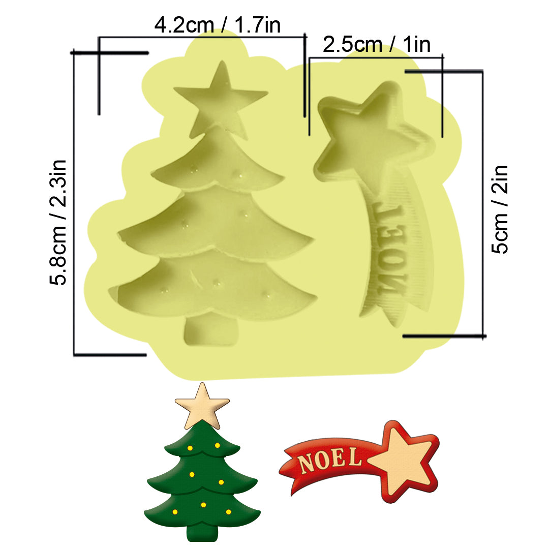 1 pieza Molde de silicon Navidad N5
