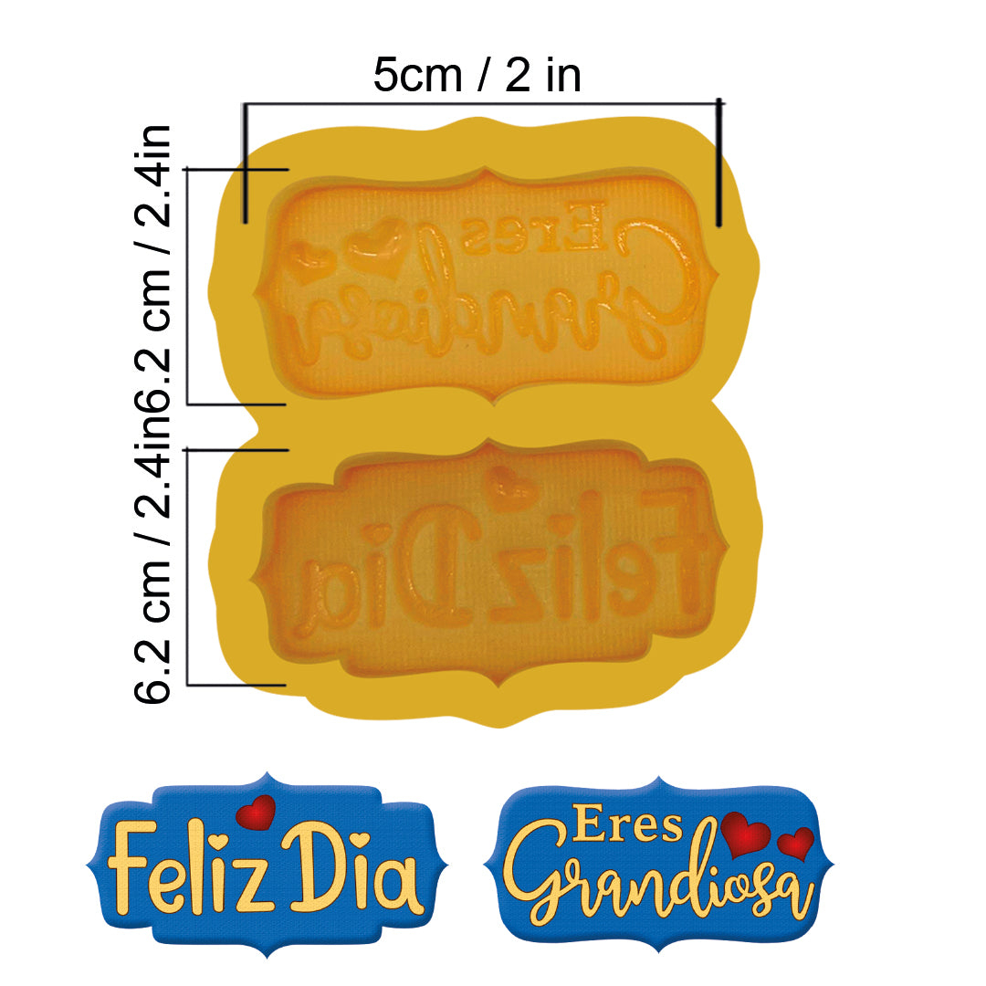 Chocolate Mold Mold I love you MAMA with arabesque