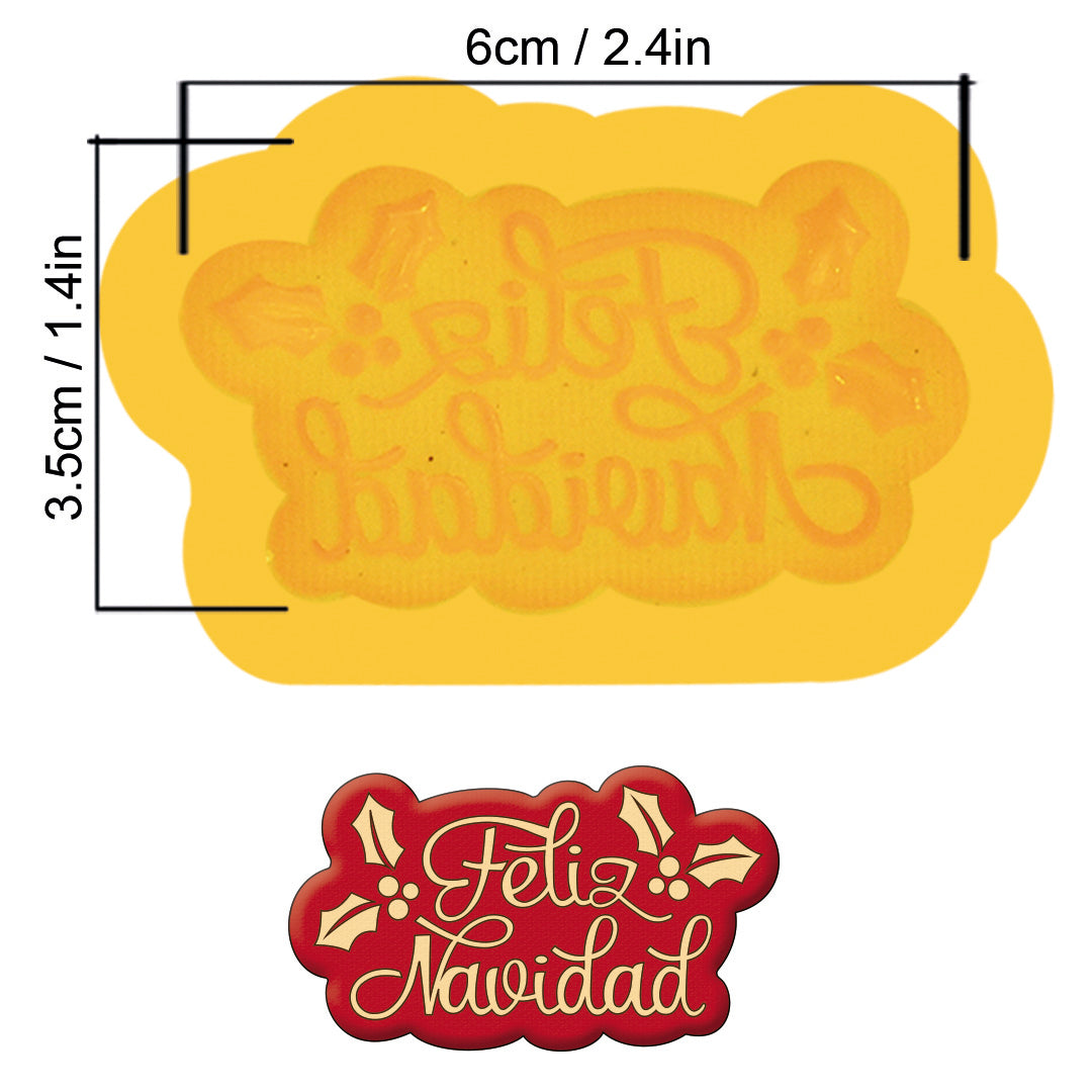 1 pieza Molde de silicon Navidad N14
