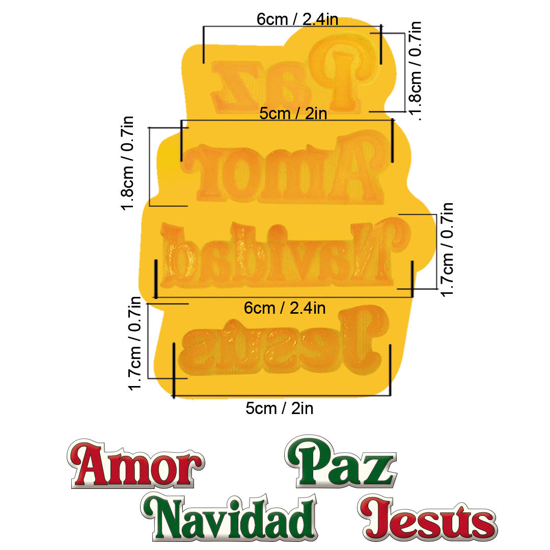 1 pieza Molde de silicon Navidad N11