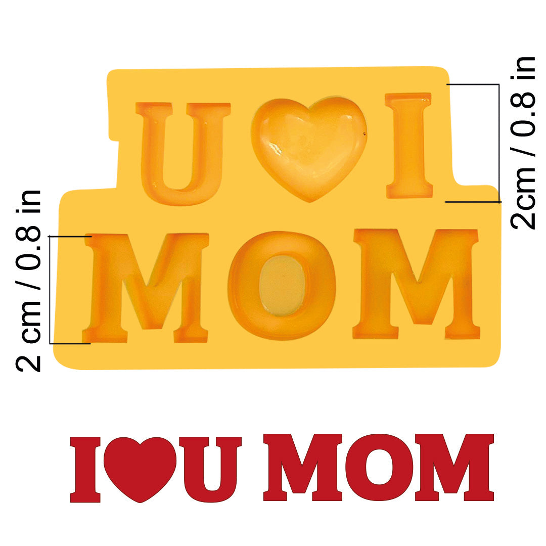 Chocolate Mold Mold I love you MAMA with arabesque