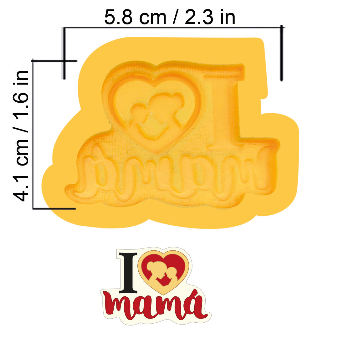 Chocolate Mold Mold I heart mom