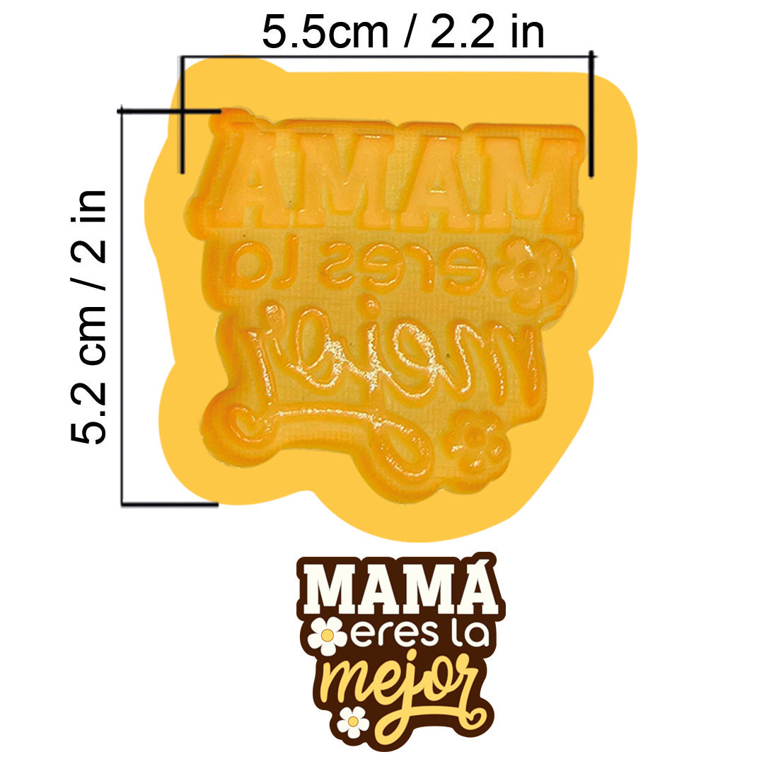 Chocolate Mold Mold I love you MAMA with arabesque