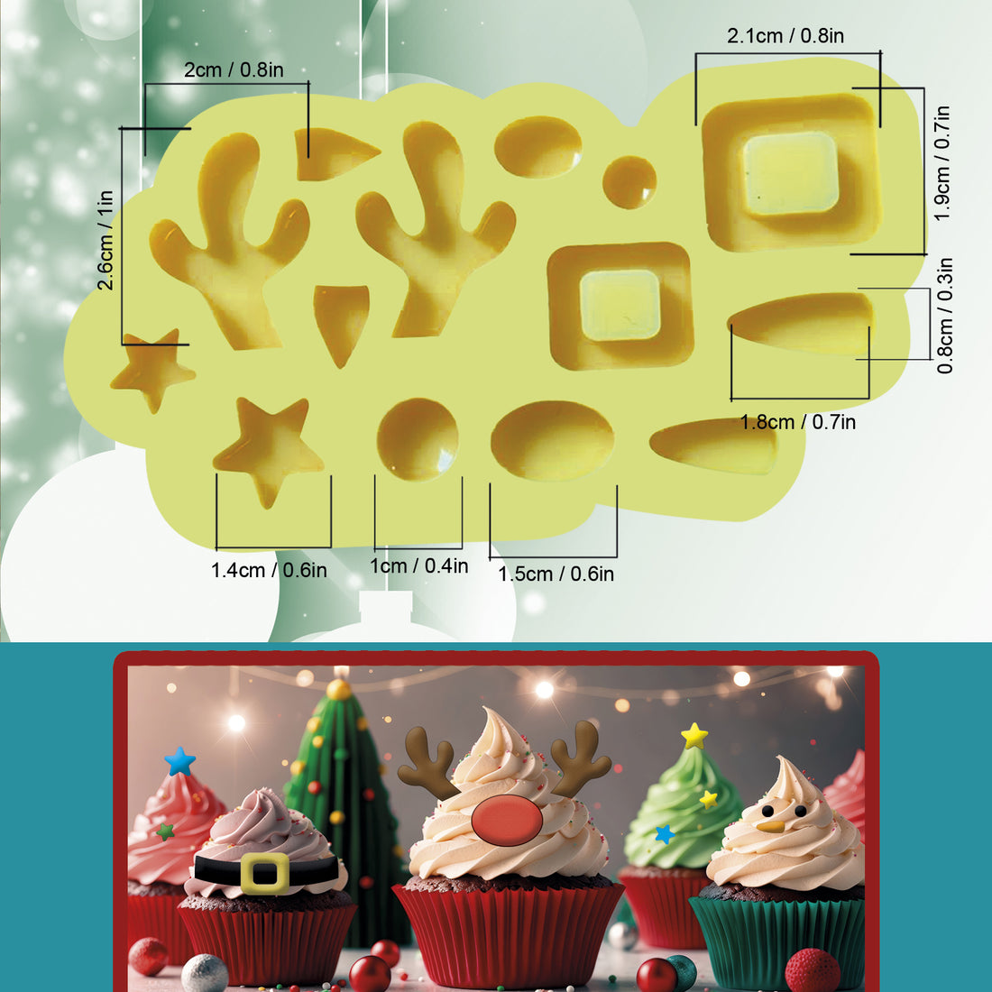 molde de silicon adornos navidad--C1