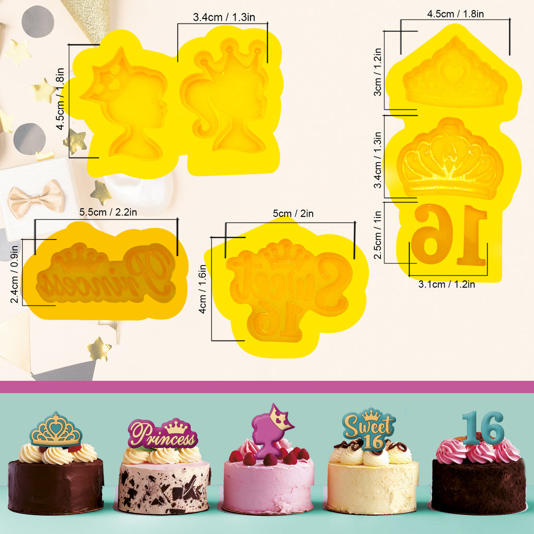 Chocolate Mold SET SWEET 16--SET6