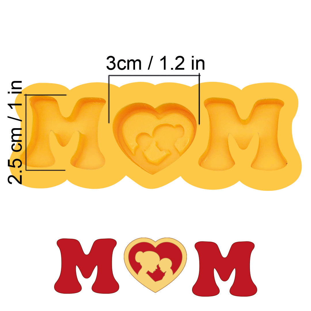 Chocolate Mold Mold I love you MAMA with arabesque