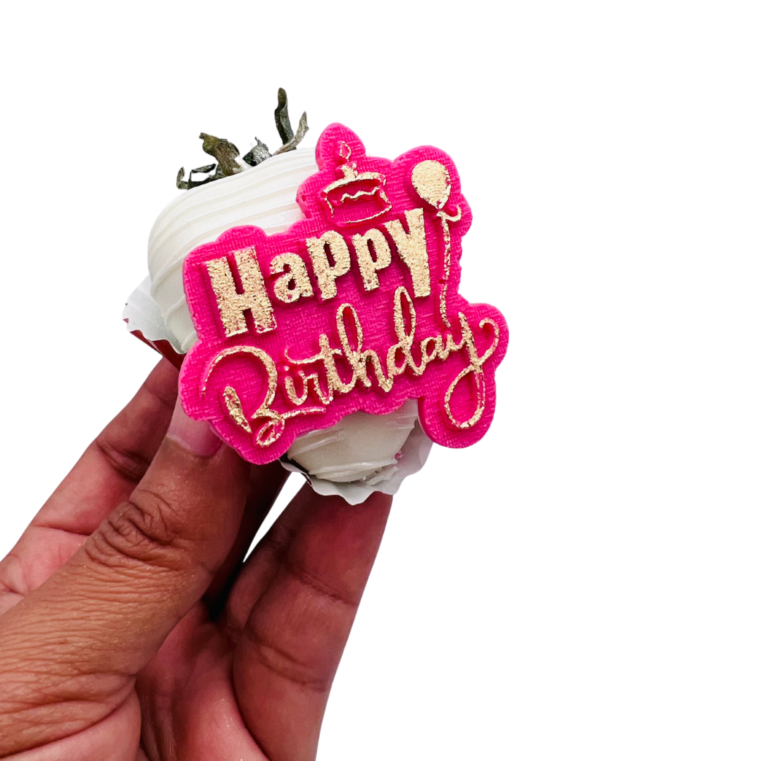 Molde de silicon Happy Birthday con torta