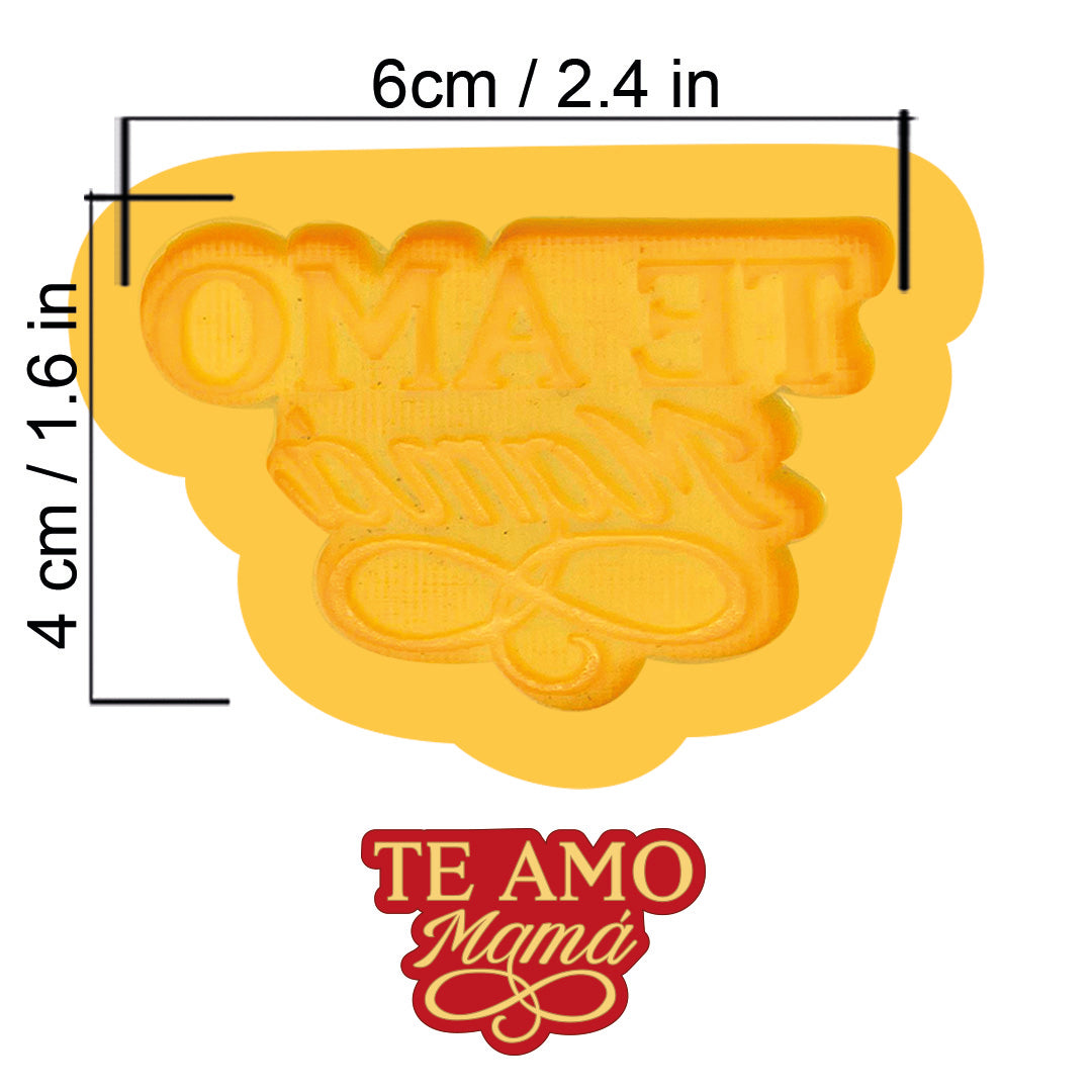 Chocolate Mold Mold I love you MAMA with arabesque