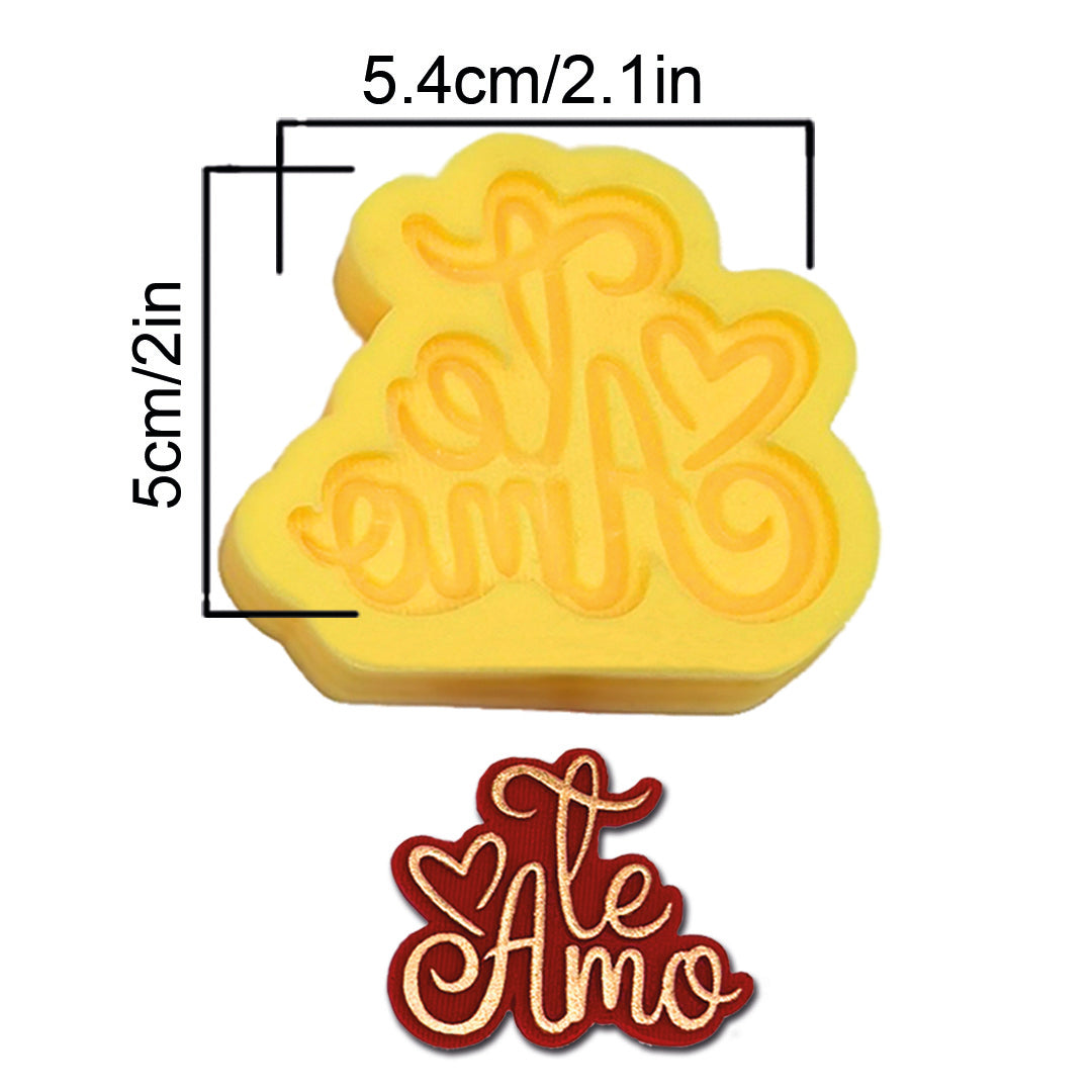 Chocolate Mold Mold I love you Handwritten letter