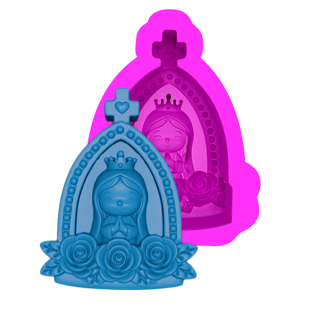 virgencita en Gruta molde