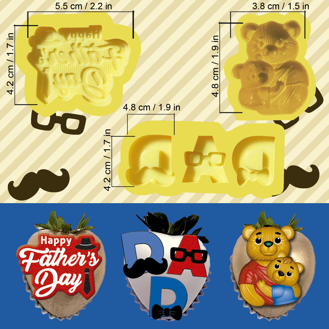 Chocolate mold SET I love you